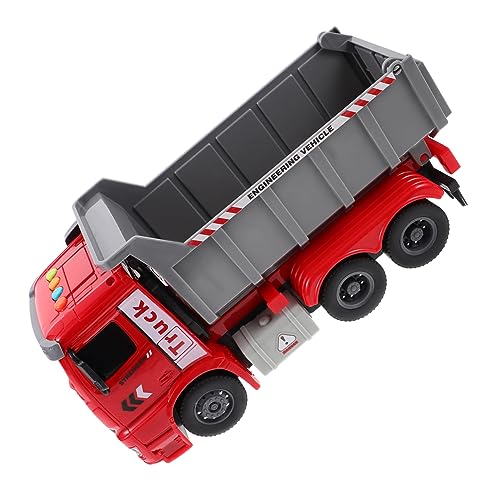 Abaodam Inertial Muldenkipper mit Licht und Musik Rotes Kunststoff Modellbau LKW Langlebig und Detailreich Pädagogisches Baufahrzeug für von Abaodam