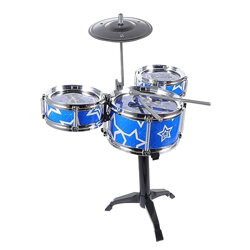 Abaodam Jazz Schlagzeug Set Musikinstrument Realistisch Simuliertes Teilige Trommelset Blau mit Langlebigem Material Einfach Montierbar für Kleinkinder und Vorschulkinder zum von Abaodam