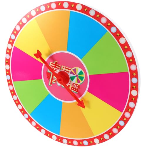 Abaodam Karnevals-Spinnerrad Lotterierad interaktives Spielzeug fair hait Plattenspieler drehteller Preisrad aus Holz Party-Preisrad Wiederbeschreibbar Preis- Radbrett von Abaodam