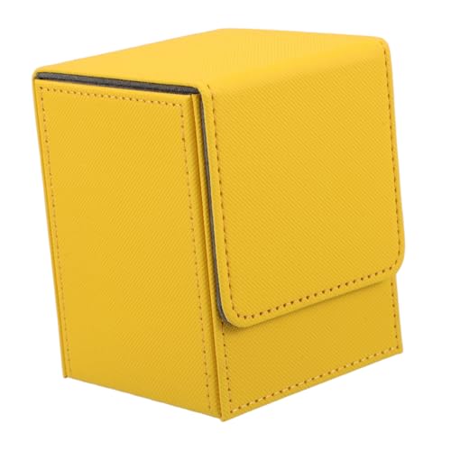 Abaodam Kasten Aufbewahrungsbox Für Karten Kartenaufbewahrungsbox Kartendeckhülle MTG -kartenhalter Kartenhalter Für Spielkarten Kartenteilung Vitrine Für Sportkarten Magnet Yellow von Abaodam