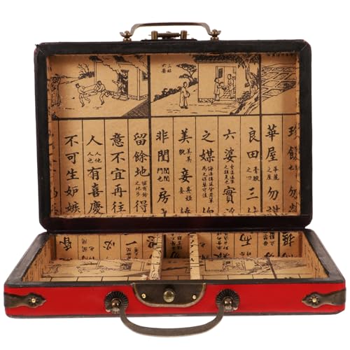 Abaodam Kasten Mahjong-Box-Geschenkbox Koffer Mahjong Mahjong- Mahjong-Halter Geschenkboxen für Present Box präsentbox Retro-Mahjong-Fall hölzern rot Abaodam Kasten Mahjong-Box-Geschenkbox Koffer Mahjong Mahjong- Mahjong-Halter Geschenkboxen für Present Box präsentbox Retro-Mahjong-Fall hölzern rot von Abaodam