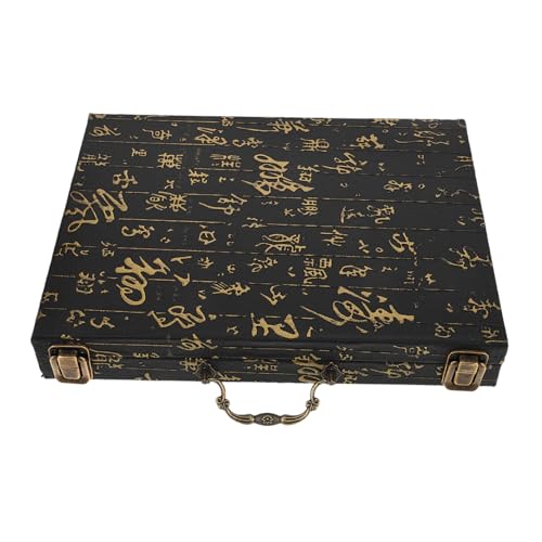 Abaodam Mahjong-kartenspiel-Set Mahjong-Box Aus Holz Für Unterwegs Tragbarer Aufbewahrungskoffer Für Spiele Rechteckiger Mahjongg-behälter Abaodam Mahjong-kartenspiel-Set Mahjong-Box Aus Holz Für Unterwegs Tragbarer Aufbewahrungskoffer Für Spiele Rechteckiger Mahjongg-behälter von Abaodam