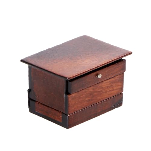 Abaodam Kasten Mini- -Miniaturmöbel für kinderspielzeug Sewing Box Geschenkidee Mini-Möbelmodell Mini-Hausmöbel Mini-Hausaccessoire Bambus von Abaodam