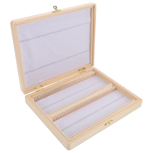 Abaodam Kasten Schiebekasten Objektträger Kit Mikroskop Ringanhänger Überzieher Für Teile Anhänger Probenmikroskop Kit-Folien Speicherordner Mini-Dekoration Light Brown Hölzern Abaodam Kasten Schiebekasten Objektträger Kit Mikroskop Ringanhänger Überzieher Für Teile Anhänger Probenmikroskop Kit-Folien Speicherordner Mini-Dekoration Light Brown Hölzern von Abaodam