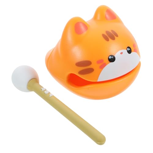Abaodam Fisch Spielzeug Lustiges Musikinstrument Für Büro Und Entspannung Kleiner Tempelblock Für Hand-Augen-koordination Und Stressabbau Für Katzenliebhaber Und Kreative Deko von Abaodam