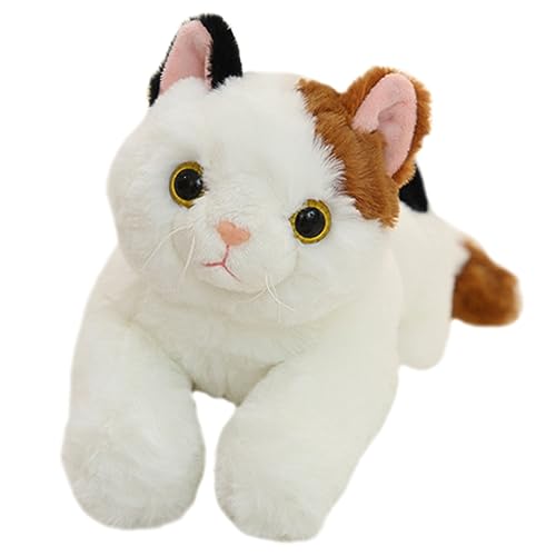 Abaodam Katzenpuppe Katzenkuscheltier Kuscheltier Katzenplüschpuppe Katzen plüschtier katzenspielzeuge ausgestopft Plüschtiere Kuscheltier kleine Stoffkatze PP Baumwolle von Abaodam