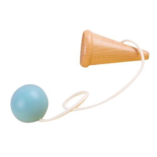 Abaodam Kendama Holzspielzeug Geschicklichkeitsspiel Tragbar Hand Auge koordination Training Traditionelles Fangspiel von Abaodam