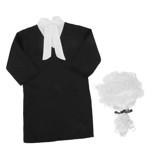 Abaodam Kinderanwalt Kostümset mit Richterrobe und Perücke Atmungsaktives Weiches Material Einfach Anzuziehen Wiederverwendbar für Halloween Rollenspiele Kindergartenfest Abaodam Kinderanwalt Kostümset mit Richterrobe und Perücke Atmungsaktives Weiches Material Einfach Anzuziehen Wiederverwendbar für Halloween Rollenspiele Kindergartenfest von Abaodam