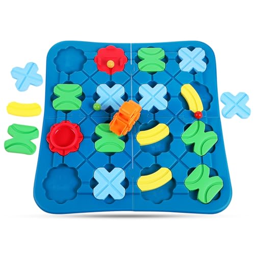 Abaodam Kinderbahnspielzeug aus Sicherem Kunststoff Jahre Intelligentes Lernspiel mit Bahnkonstruktion Kreativität Räumlichem Denken und Kognitiven Fähigkeiten Leicht und Unbedenklich von Abaodam