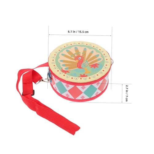 Abaodam Kindergarten Handtrommel mit Tragegurt Doppelseitiges Kinderrhythmusspielzeug Pädagogisches Percussion Instrument Kindgerechtes Musikspielzeug für Kleinkinder Pfauendesign Abaodam Kindergarten Handtrommel mit Tragegurt Doppelseitiges Kinderrhythmusspielzeug Pädagogisches Percussion Instrument Kindgerechtes Musikspielzeug für Kleinkinder Pfauendesign von Abaodam