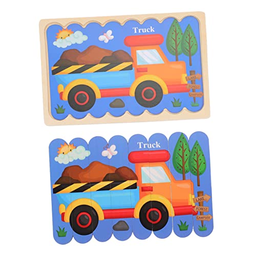 Abaodam Kinderpuzzle Holzspielzeug Lernspielzeug für Kleinkinder Ab Jahre Doppelseitiges Cartoon Steckpuzzle mit Fahrzeugmotiven Fördert Kreativität Logisches und Feinmotorik Abaodam Kinderpuzzle Holzspielzeug Lernspielzeug für Kleinkinder Ab Jahre Doppelseitiges Cartoon Steckpuzzle mit Fahrzeugmotiven Fördert Kreativität Logisches und Feinmotorik von Abaodam