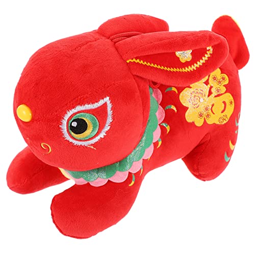 Abaodam Kleine Häschenpuppe Ausgestopftes Häschen Maskottchen Kaninchenpuppe Entzückende Kaninchenpuppe Dekoratives Maskottchen Kaninchen Sternzeichen Kaninchenanhänger Bequeme von Abaodam