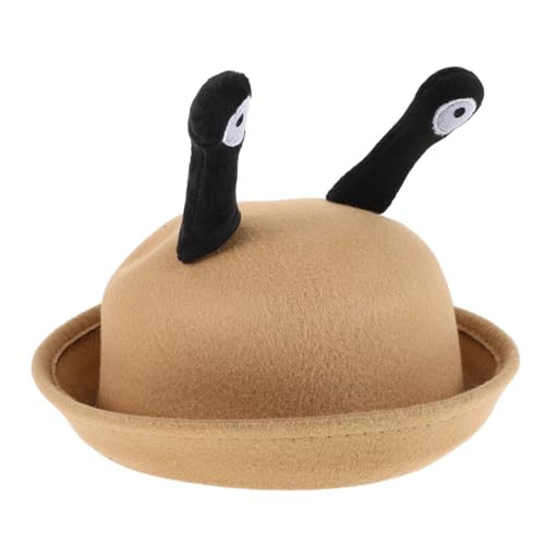 Abaodam Kleine Runde Mütze mit Kreativen Schneckenaugen Leichte Casual Kopfbedeckung für Jungen und Mädchen Herbst Winter Kappe in Hellbraun Langlebig und Leicht zu Tragen von Abaodam