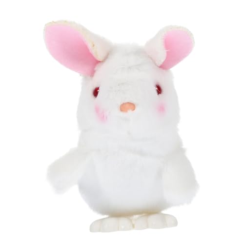 Abaodam Kleine Weiße Kaninchenpuppe Kaninchen-uhrwerkspielzeug Spielzeug Für Die Osterhase Zum Aufziehen Lebensechter Minihase Springender Osterhase Körbe Weißer Hase Geschenk Plastik von Abaodam