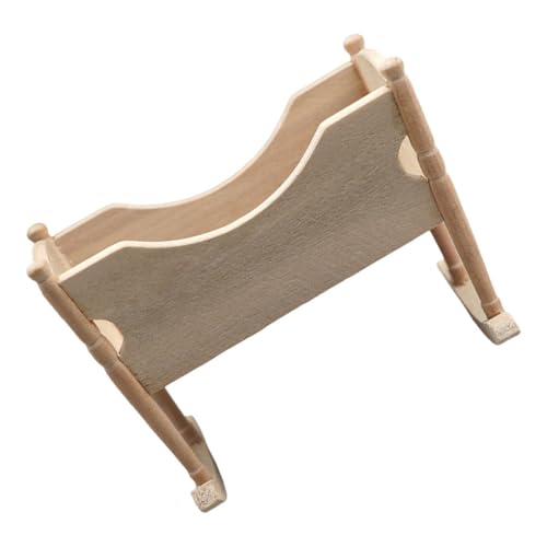 Abaodam Puppenhaus Kleine Puppenzubehör Mini-hausversorgung Mini-hausdekoration Kleines Hauszubehör -wiegendekor Verzierung Der Simulationswiege Mini- -Ornament Holz von Abaodam
