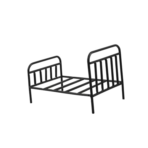Abaodam Kleines Bett Blumentopfständer Möbel Vintage Metallbett Kleines Pflanzenregal Puppenhaus Metallbett Puppenhaus Metallbett Kleiner Blumentopfhalter Miniatur Einzelbett von Abaodam