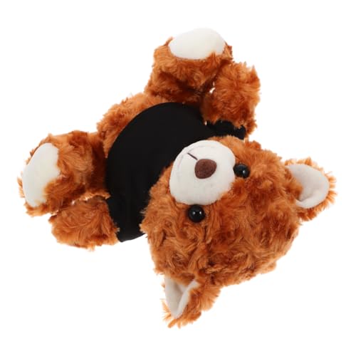 Abaodam Kleines Braunbärenspielzeug für plüschbär Bär gefüllte Puppe Bär Plüschpuppe weicher Stoffbär ausgestopftes Bärenspielzeug bequemer Kuschelbär Kurzer Plüsch Black von Abaodam