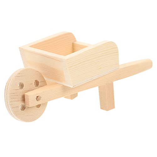 Abaodam Kleines Schubkarrenmodell aus Miniaturwagen für Miniaturgärten Kreative Dekoration für Puppenhäuser Einzigartiges für Feiertage und Besondere Anlässe von Abaodam