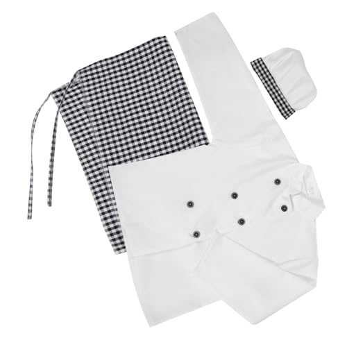 Abaodam Kochkostüm mit Langärmeliger Kariertem Kochjacke und Schürze Verstellbarem Bäckerhut Fördert Backspaß und Praktische Fähigkeiten für Rollenspiele Halloween und Kochpartys Abaodam Kochkostüm mit Langärmeliger Kariertem Kochjacke und Schürze Verstellbarem Bäckerhut Fördert Backspaß und Praktische Fähigkeiten für Rollenspiele Halloween und Kochpartys von Abaodam