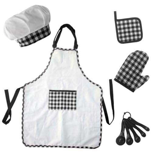 Abaodam Kochschürzen Set für Teiliges Set mit Schürze und Kochmütze für Jungen und Mädchen für Backen Malen und Kreative Kochabenteuer Abaodam Kochschürzen Set für Teiliges Set mit Schürze und Kochmütze für Jungen und Mädchen für Backen Malen und Kreative Kochabenteuer von Abaodam