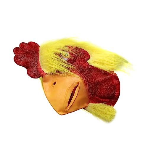 Abaodam Kostüm Maske Hühnerhut für Erwachsene Verrückte Tierkopf Kopfbedeckung für Halloween Karneval Cosplay und Partys Leicht und Atmungsaktiv für Fotoshootings von Abaodam