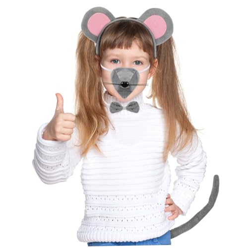 Abaodam Kostüm Set Mausohren Stirnband mit und Schleife für Süßes Tier Cosplay Zubehör für Halloween Party Rollenspiel und Geburtstagsfeiern Leicht und Tragbar Abaodam Kostüm Set Mausohren Stirnband mit und Schleife für Süßes Tier Cosplay Zubehör für Halloween Party Rollenspiel und Geburtstagsfeiern Leicht und Tragbar von Abaodam