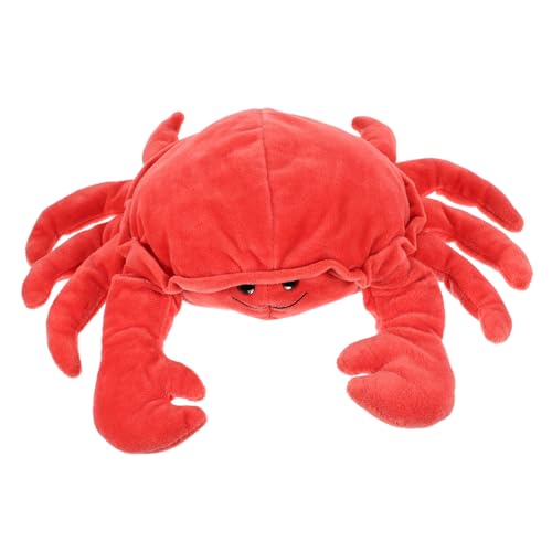 Abaodam Krabbenpuppe Cartoon-tierpuppe Handpuppe Frühpädagogisches Entzückende Krabben-handpuppe Cartoon-handpuppenspielzeug Tierpuppen Tiere Pp Baumwolle von Abaodam