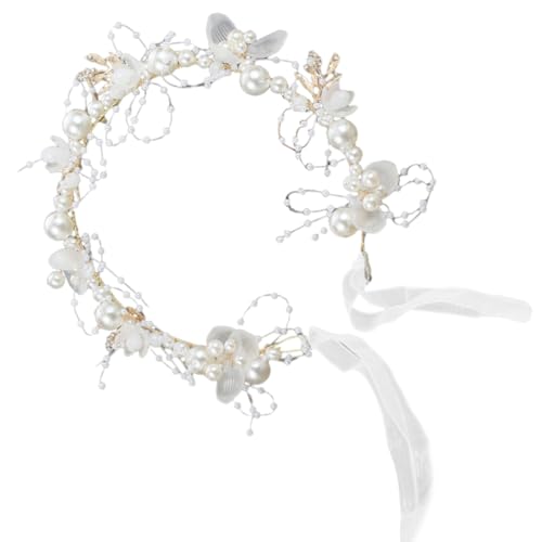 Abaodam Kranz Tiara Mädchenstirnband Perlenstirnband Braut Stirnband Bands Kinderstirnbänder für Mädchen Blumenperlen-Stirnband für die Braut Hochzeitshaarschmuck für Mädchen Legierung Abaodam Kranz Tiara Mädchenstirnband Perlenstirnband Braut Stirnband Bands Kinderstirnbänder für Mädchen Blumenperlen-Stirnband für die Braut Hochzeitshaarschmuck für Mädchen Legierung von Abaodam