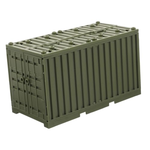 Abaodam Kreative Bausteine Zubehör Militärische Container für Fördert Kreativität und Hand Augen Koordination Sicheres Kunststoffmaterial für Gemeinsames von Abaodam
