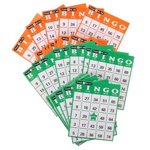 Abaodam Kreative Bingo Game Card Bingo Spiel Liefert Bingo Spiel Zubehör (gelb) von Abaodam