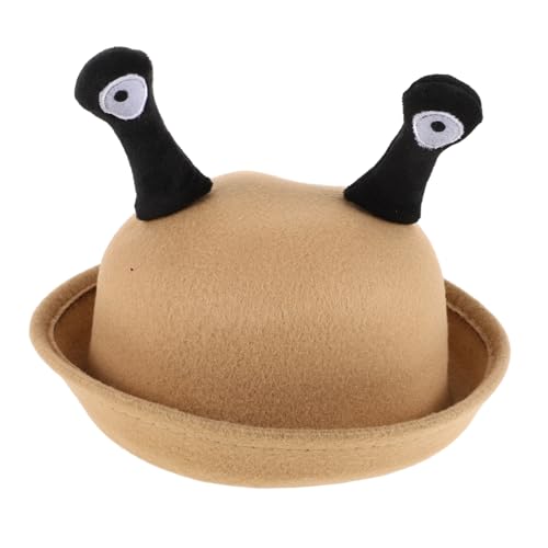 Abaodam Kreative Mütze mit Schneckenaugen Leichte Kleine Runde Kappe in Hellbraun Originelle Casual Wear für Jungen und Mädchen Kopfbedeckung für Herbst und Winter von Abaodam