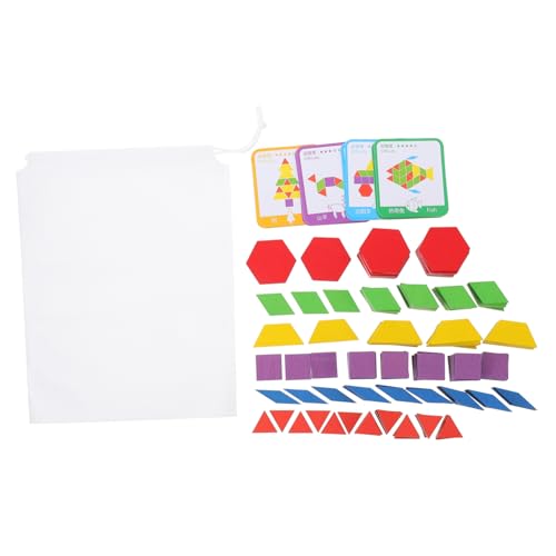 Abaodam Pädagogisches Holzblöcke Puzzle Spielzeug für Jungen und Mädchen 155pcs Block Jigsaw Puzzle Sorter von Abaodam