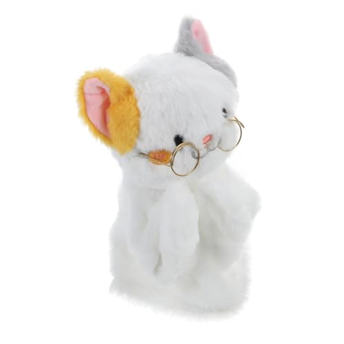 Abaodam Kreatives Puppenspielzeug Puppen Zum Performance Requisite Plüsch Tierhandpuppe Interaktive Handpuppe Zum Tierform Handspielzeug Lustige Puppe Flaum Weiß von Abaodam