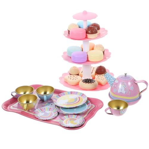 Abaodam Teeset Kinderspielzeug Teeservice-Spielzeug Kreatives Teeset Realistisches Teeservice Mit Tassen Und 17 Teiligem Dessertturm Für Fantasievolles Bei Teepartys Ideal Für Ab 3 Jahren Abaodam Teeset Kinderspielzeug Teeservice-Spielzeug Kreatives Teeset Realistisches Teeservice Mit Tassen Und 17 Teiligem Dessertturm Für Fantasievolles Bei Teepartys Ideal Für Ab 3 Jahren von Abaodam