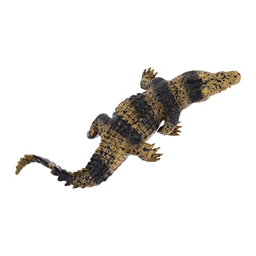 Abaodam Kriechendes Krokodil aus weichem Gummi Simulation Krokodilmodell Lernspielzeug Spielzeuge Kinderspielzeug Modelle Krokodil-Verzierung Krokodil-Früherziehungsmodell weiches Gummi von Abaodam
