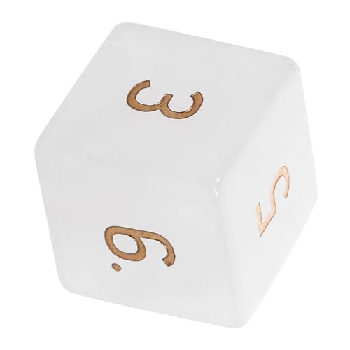 Abaodam Kristallwürfel Weiß Wiederverwendbar als Brettspiel Accessoire für Party und Mathe Spiele Tragbar und Leicht für Spielrunden und Szenendekoration von Abaodam