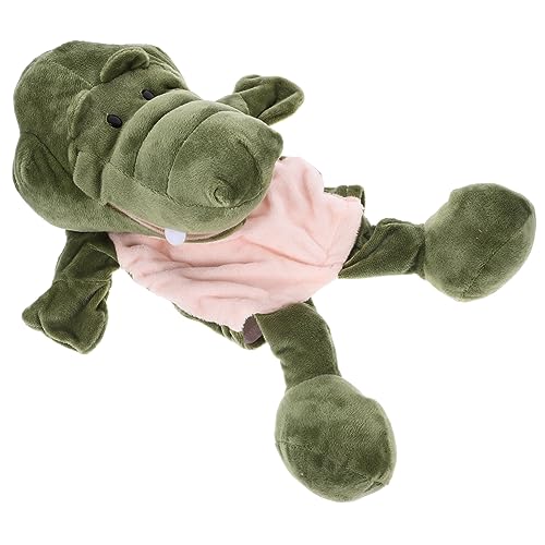 Abaodam Krokodil Handpuppe Interaktive Stofftier Handpuppe für Geschichtenerzählen und Süßes Cartoon Design Vielseitig Einsetzbar Lehrmittel von Abaodam