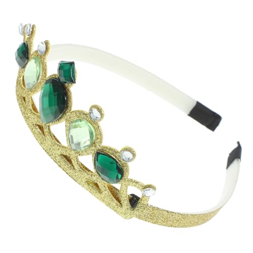 Abaodam Kronen Haarschmuck mit Funkelnden Strasssteinen Kleines Kronen Stirnband für Mädchen Goldfarbenes Prinzessin Haaraccessoire für Party Geburtstag Cosplay und Festliche Anlässe von Abaodam