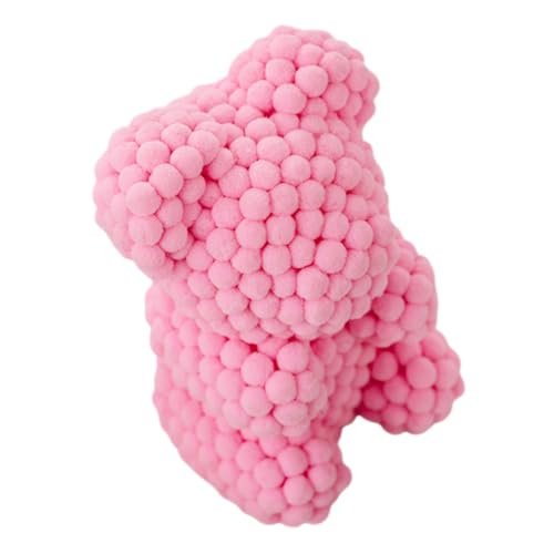 Abaodam Kugelbär aus Schaumstoff Tiere Grube Plüsch ausgestopft Bausatz Animal Figures kuschelbären Schaumstofftier wohnzimmerdeko Desktop-Dekoration Heimdekoration Flanell Rosa von Abaodam