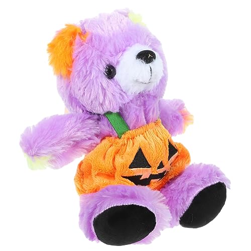 Abaodam Kunterbunter Kürbis Plüschbär Flauschiges Halloween Dekoration Vielseitig Einsetzbar Kissen oder Zimmerdeko und Gemütlich für Festliche Anlässe von Abaodam
