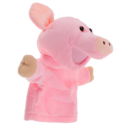 Abaodam Kuschelige Interaktive Handpuppe aus Plüsch Cartoon Schwein für Lernspielzeug für Geschichtenerzählen Waschbar und Einfach zu Reinigen für Geburtstagsgeschenke von Abaodam