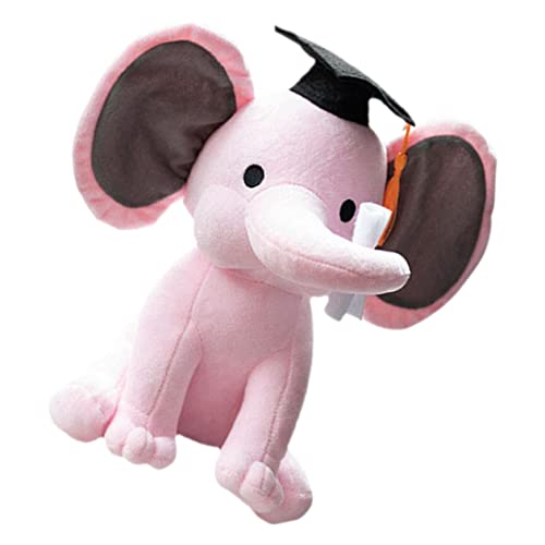 Abaodam Kuscheliger Elefant Plüschfigur mit Doktorhut zur Abschlussfeier für Niedliches für Kinderzimmer und Souvenir zur Graduierung von Abaodam