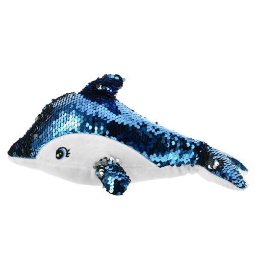 Abaodam Kuscheltier Delfin Plüschtier mit Pailletten Süßes Stofftier für Dekorativ für Wohnzimmer und Schlafzimmer aus Geburtstagsgeschenk von Abaodam