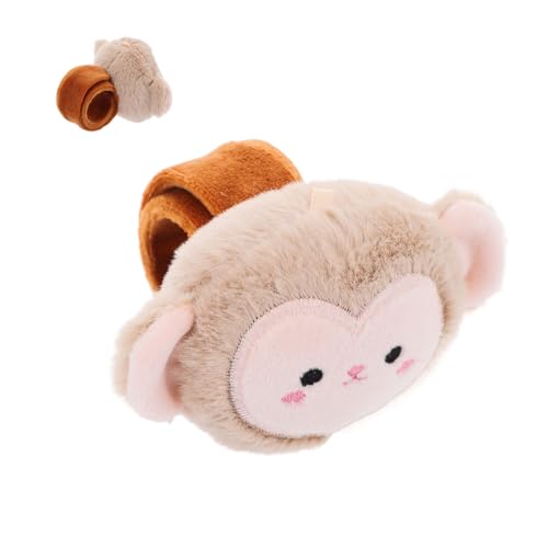 Abaodam Kuscheltier Monkey Schnapparmband Plüsch Armband für Kindergeburtstage Mitgebsel und Partys Weiches Bequemes im Niedlichen Affendesign Einzigartige Geschenkidee von Abaodam