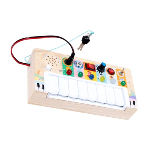 Abaodam LED Elektronisches Klavier für Interaktives Holzspielzeug Musik und Kreativität für Jungen und Robuste Verarbeitung von Abaodam