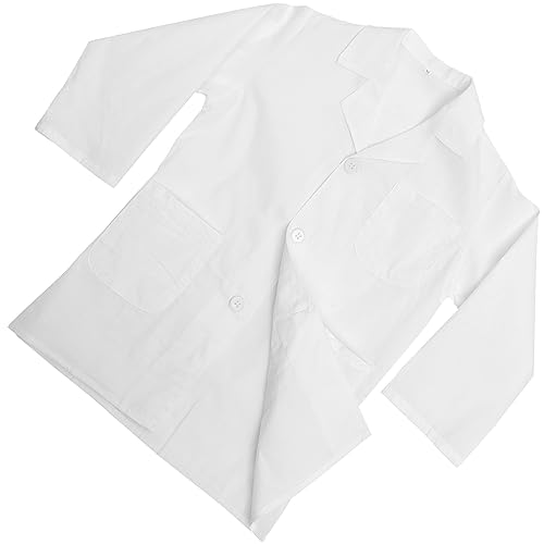 Abaodam Laborkittel für Mantel Kinderkleider Costume Laborkittel Kostüm für Kinderbekleidung Bausatz Laborkittel Wissenschaftler Kostüm Stoff Weiß von Abaodam