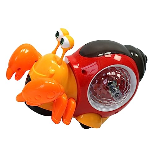 Abaodam Laufende Krabbe mit Musik und LED Licht Sensorisches Krabbelspielzeug für Junge Mädchen Ab Monaten Drehender Softshell mit Mehrdimensionalen Rädern für Motorische Entwicklung von Abaodam