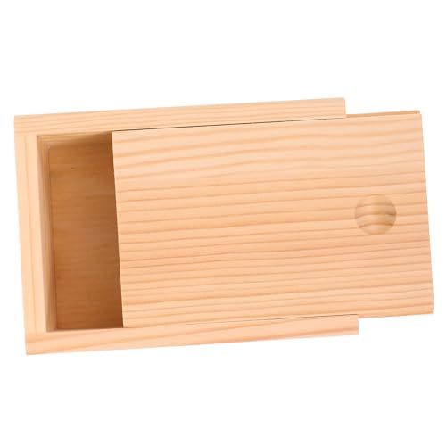Abaodam Leere Karten Aufbewahrungsboxen Einfache Aufbewahrungsboxen Spielkartenetuis Spielkartenbehälterhalter Mini Spielkarten Kleine Perlenetuis Münzkartenspiel Spielkartenetui Holz von Abaodam