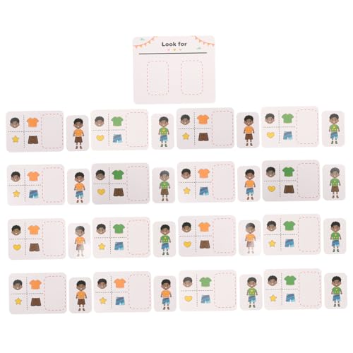 Abaodam Lernspielzeug Find A Cards Spiel Montessori Denkspiel Reverse Thinking Training Frühpädagogik für Vorschulkinder Jungen Mädchen Ab Jahre von Abaodam