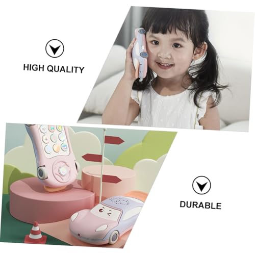 Abaodam Lernspielzeug Telefon mit Musik und Starlight projektion Pädagogisches Spieltelefon mit Weichem Licht Simulierter Telefon Klang für Mädchen und Jungen zur Frühkindlichen von Abaodam